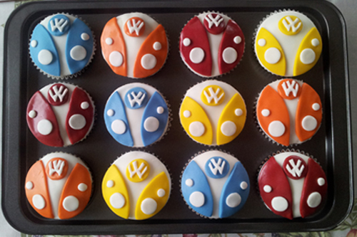 Individual VW Camper Van Cupcakes